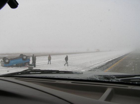 pc230069.jpg During the trip we saw several cars in the ditch, including this flipped over SUV.